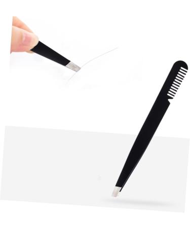 MAGICLULU Eyebrow Tweezer Tweezers Eyebrow Clip Makeup Tools Stainless Steel Extend medium Black - Buy Online on GoSupps.com