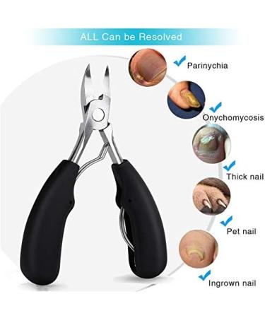 TUSNAKE Toe Nail Clipper Precision Toenail Clipper Tool Heavy Duty Soft Grip Toenail Clipper Manicure Set Nail Clippers Kit for Thick Precision Pedicure Paronychia - Buy Online on GoSupps.com