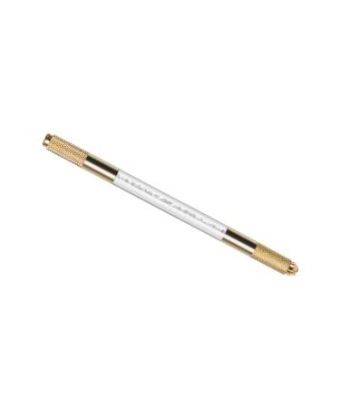 DOITOOL Embroidery Pencil Eyebrow Pencil Pen Crystal Handle Microblading Pen Double Head 1 count (Pack of 1) White