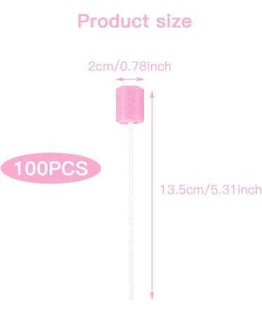 100 Pieces Pink Mouth Swab Sponge - Oral Care for Adults Kids & Pets | Daily Cleaning & Mouthwash Tails - Buy Online on GoSupps.com