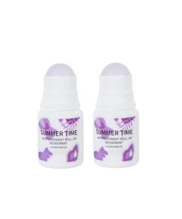 (2pcs) Underarm Deodorant Deodorant Balm Long Lasting Fragrance Walking Bead Deodorant Stick Vegan, No Residue Fresh and Dry (Lavender Rose)