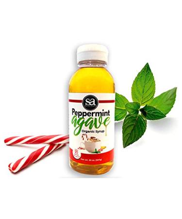USDA Organic PEPPERMINT Agave Syrup (Estate Grown Vegan Low Glycemic Non-GMO Halal Kosher Flavored)