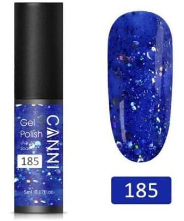 Gel Nail Polish UV CANNI 5ml Mini Set of 4 Glitter Cool Tones - Soak Off Base Top Colour Coat Manicure Acrylic Gifts Women Nails Set 8 - Buy Online on GoSupps.com