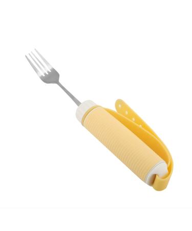 EVTSCAN Adaptive Utensils Disabled Patient Arthritis Elderly Kitchen Utensil Fork Or Spoon Removable Flexible Rotating Eating Tablewares (Fork)