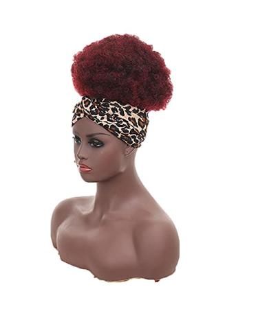Synthetic Buns Boy Wig Hair Accessories Girl Ballerina Afro Puff Wigs For Black Women Ponytail 10 INCH BUG