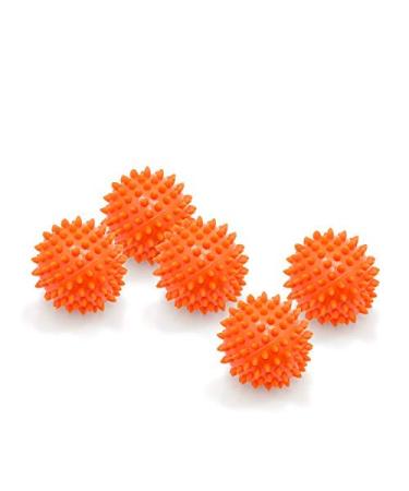 5 pack |Massage balls with knobs |Noppenballen |Hedgehog balls |Arthro Sensorik Ball |Not inflated!|Hardness can be varied yourself |Diameter 6 cm |Orange 60mm |orange