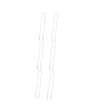 Gatuida 6 pcs mask glasses hanging chain shot glasses double buckle lanyard face mask glasses chain child pearl chain metal