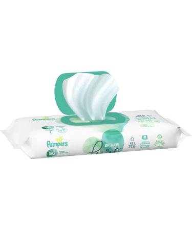 Pampers Aqua Pure Sensitive Baby Wipes 1X Pop-Top 56 Count Fragrance free 56 Count (Pack of 1) - Buy Online on GoSupps.com