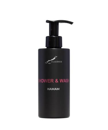 Claudius Shower & Wash Hamam 300 ml with pump black bottle