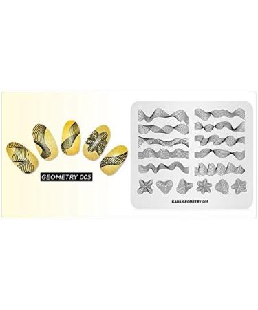 Alexnailart Line Geometry Nail Stamping Plate Set (GE005) - Nail Art Tools - Buy Online on GoSupps.com