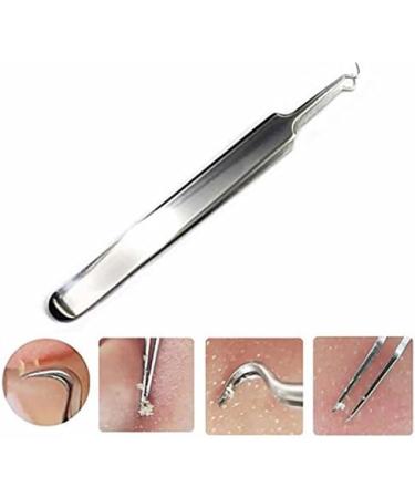 YSJJZRL Superior ZRL Stainless Steel Blackhead & Acne Extractor Tool - Curved Tweezers for Blemish & Pimple Removal - Premium Facial Care - Buy Online on GoSupps.com