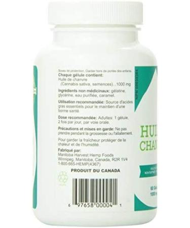 Manitoba Harvest Hemp Seed Oil Capsules 1000mg - 180 Capsules (3 Pack) - Buy Online on GoSupps.com