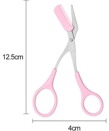 1 Pieces Eyebrow Scissors and Tweezer Kit Professional Eyebrow Trimming Scissors Modeling Eyebrow Scissors with Comb with 1 Piece Eyebrow Tweezers (Pink) - Buy Online on GoSupps.com