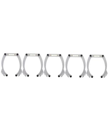 FOMIYES 5pcs White Outfit Eye Brow Shaping Kit Eyebrow Measuring Tool Eyebrow Line Aluminum Alloy