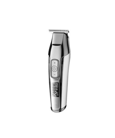 Silent Noise Reduction LED Power Digital Display Charging Engraving Electric Scissors 6cm Gray