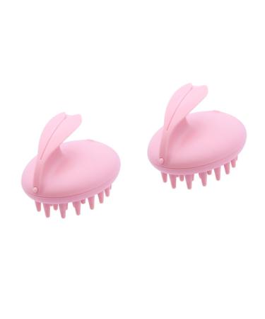 Magiclulu 2st scalp massager scalp massage brush hairbrush for the shower curly curly curly hair waver hair scalp care brush shampoo brush automatically massage comb hare pink
