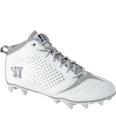 Warrior Lacrosse Burn Speed 5.0 Mid Shoe 9.5 White/Silver
