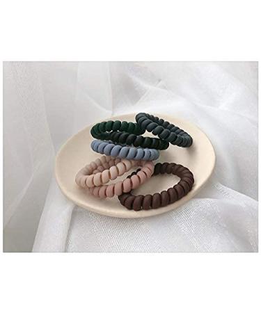 Spiral Hair Ties Set - 10 PCS Coil Hair Elastics in 10 Colors for Girls and Women - Buy Online on GoSupps.com
