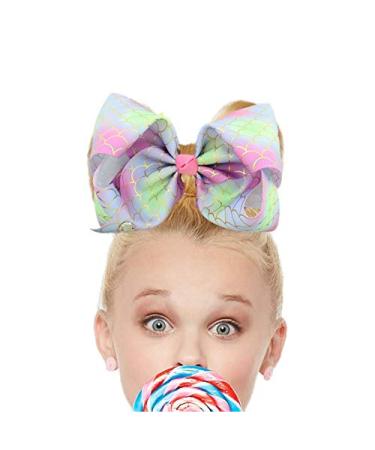 Yzooiyl 8Pcs JoJo Hair Bows Alligator Clips Girls Hair Accessories - 5IN & 8IN Sizes - Buy Online on GoSupps.com