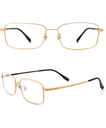 Men's Pure Titanium Glasses - Anti-Blue Light HD Readers Retro Business Frames Dioptria +1.0 to +3.0 - Stylish & Protective - Buy Online on GoSupps.com