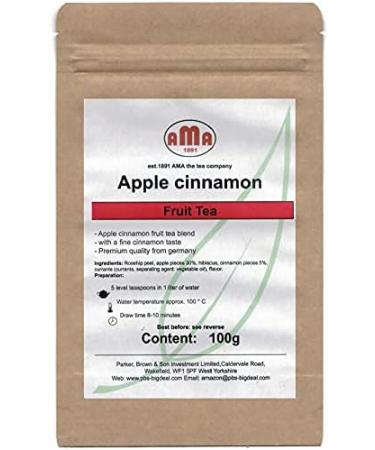 100g Apple and cinnamon fruit tea loose mixture with apples and cinnamon in a resealable bag - Buy Online on GoSupps.com