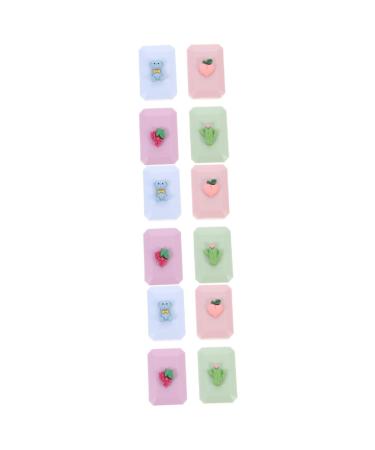 Homsfou 12 STK contact lens container plastic terrarium container for eye contact lens lentil holder travel case for eye lenses glass container suction rod plastic bag