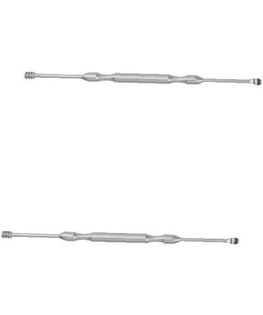 Rrunzfon Ear Wax Removal Tool Stainless Steel Earwax Non-Slip Ear Pick Spoon Curette Tweezers Cleaning (Silver) - Buy Online on GoSupps.com