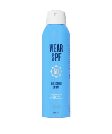 WearSPF Sunscreen Spray by Justin Thomas SPF 50 Broad Spectrum Easy-To-Apply Continuous Sport Spray Water and Sweat Resistant