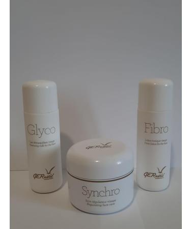 Gernetic International Special Box Glyco Cleansing Milk 50 ml Fibro delicate tonic lotion 50 ml Synchro Regenerating restorative facial cream for the night based on beeswax 50 ml - Buy Online on GoSupps.com