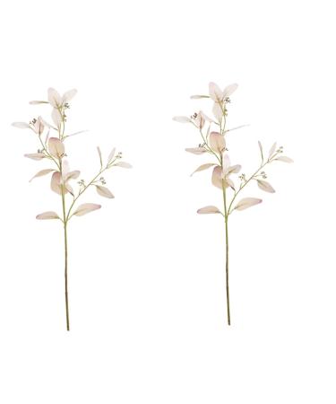 Zerodeko 2 Pcs Fake Eucalyptus Faux Branches Wedding Eucalyptus Leaf Eucalyptus Flower Arrangement Desk Wedding Washi Tape Green Decor Home Decor Artificial Eucalyptus Leaf Paris With Fruit Light Pinkx2pcs 72 5cmx2pcs