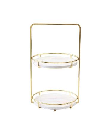 2-Tier Countertop Fruit Basket Stand Detachable Fruit Holder Kitchen Storage Baskets Stand Cake Rack (Color : Gray) (Red)