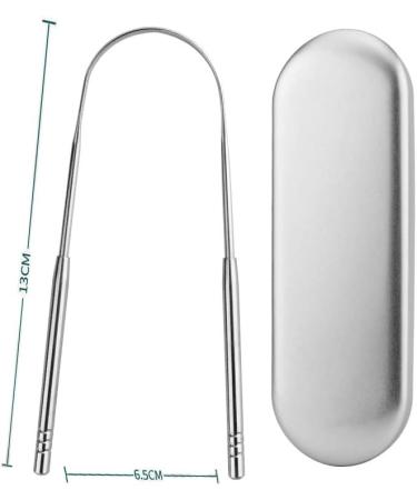 Bobozhong Stainless Steel Tongue Cleaner - Antibacterial U-Shape Tongue Scraper for Adults & Children - Premium Tongue Brush for Effective Oral Hygiene - Buy Online on GoSupps.com