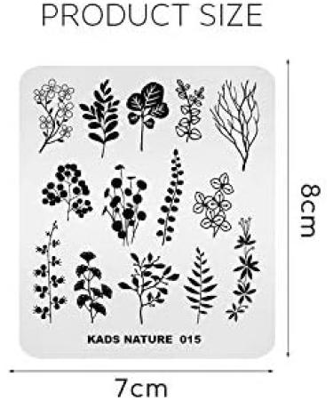 Alexnailart Flower Print Stamping Plates Set (NA015) - Manicure Template & Nail Art Tools - Buy Online on GoSupps.com