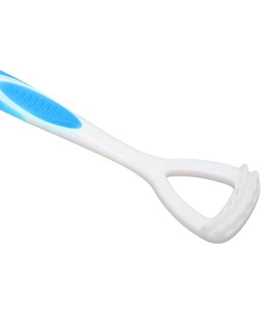 Ergonomic Tongue Scraper for Bad Breath Relief - Blue Tongue Brush & Mouthpiece Cleaner for Men & Women - Buy Online on GoSupps.com