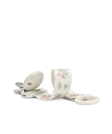 Elodie Details Pacifier Chain 2 Pack - Scandinavian Design for Baby Boys & Girls | Fabric & Wood Clip | Universal Silicone Ring | Autumn Rose & Candy Pink - Buy Online on GoSupps.com