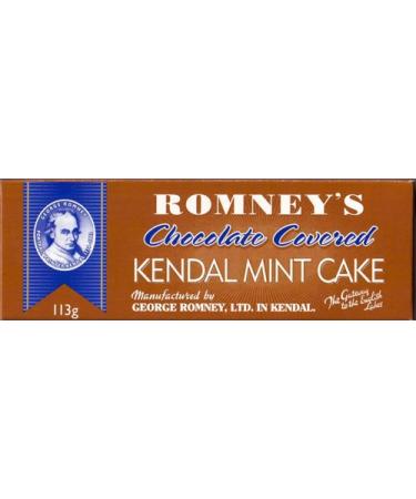 ROMNEY'S OF KENDAL Kendal Mint Cake CHOCOLATE COVERED 113g / 3.98oz x1