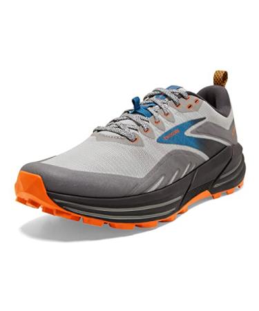 Brooks Men's Cascadia 16 Trail Running Shoe Oyster Mushroom/Alloy/Orange 12