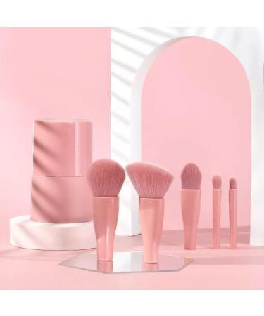 Portable Mini Makeup Brush Set | Easy Carry Pink & Red Rose Cosmetic Brushes for Foundation & Contouring - Buy Online on GoSupps.com