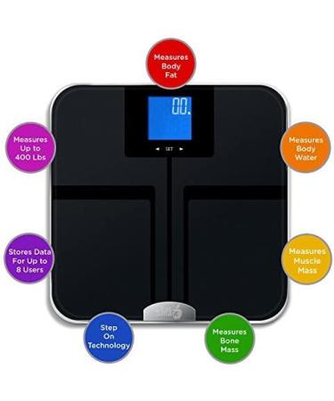 EatSmart Digital Body Fat Scale - Auto Recognition Technology - Black - Buy Online on GoSupps.com