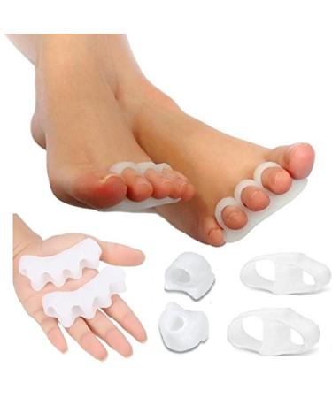 8-Piece Toe Silicone Separators for Hallux Valgus Correction - Alleviate Foot Pain with Invisible Toe Spacers - Buy Online on GoSupps.com