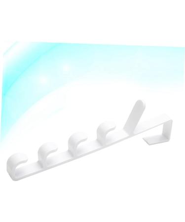 OATIPHO Hanging Rack 2pcs 5 Hooks Hanging The Hat White Over Multifunctional Coat Hanger Plastic Rack Towel Door Holders 2pcs White - Buy Online on GoSupps.com