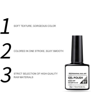White Gel Nail Polish - Waterproof Gel Nail Varnish - Soak Off UV LED Nail Polish Gel - Long Lasting and Chip Resistant Gel Varnish - Nail Art Starter Manicure DIY at Home (B001 White) - Buy Online on GoSupps.com