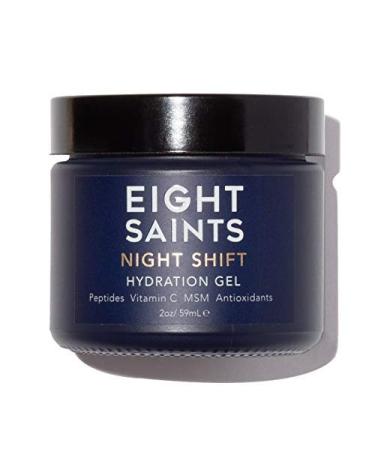 Eight Saints Night Shift Anti-Aging Gel Face Moisturizer  Natural and Organic Anti Wrinkle Night Cream Gel For Face To Reduce Fine Lines and Wrinkles For Face  2 Ounces