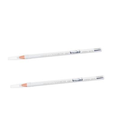 PRETYZOOM 2 pi ces Crayon Sourcils Imperm able Longue Tenue Blanc Silky Lisse Facile Estomper Maquillage Visage Femme