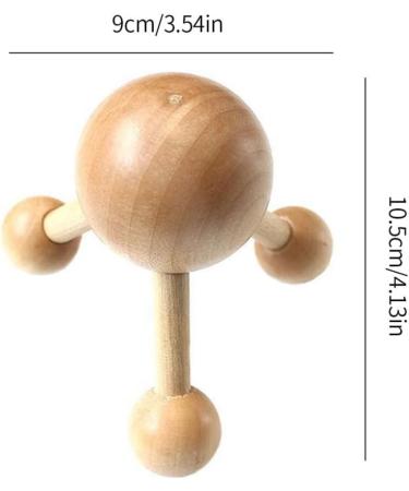 Wooden Roller Massager for Scalp & Body Pain Relief - Shiatsu Therapy & Foot Reflexology - Buy Online on GoSupps.com