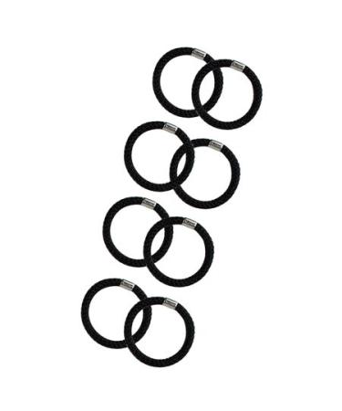 Kitsch 8 Piece Elastic Hair Ties for Women - Black Hair Bands for Ponytails - Thick & Thin Hair Elastics - Holiday Gift Accessories for Girls - Buy Online on GoSupps.com