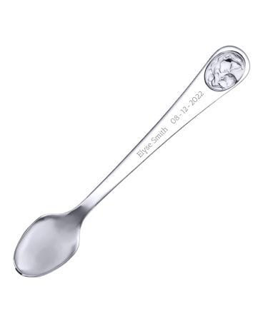 Personalized Baby Feeding Spoon | Custom Engraved Name & Birthdate | Keepsake Gift - Buy Online on GoSupps.com