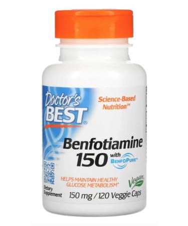 Dr Bests Benfotamine 150 150mg 120 Veggie Caps