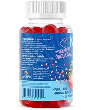 Dippin' Dots Melatonin Sleep Support Gummies - Strawberry Sunset Creme Flavor | 2.5mg per Gummy Sleep Supplement for Children and Adults | 120 Count Pack for Faster & Longer Sleep - Buy Online on GoSupps.com