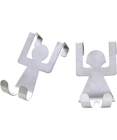 Alipis 8 pcs Cabinets Creative Door Hanging Cloth Back Hooks Storage Bag Humanoid mediumx2pcs Silverx2pcs - Buy Online on GoSupps.com